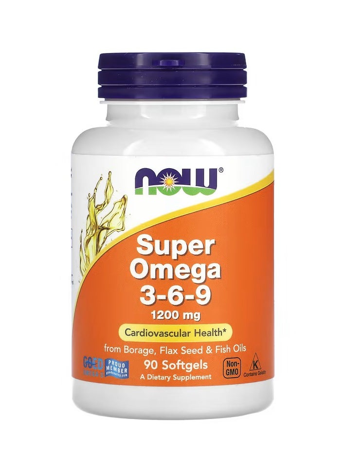 Super Omega 3-6-9, 1,200 mg, 90 Softgels