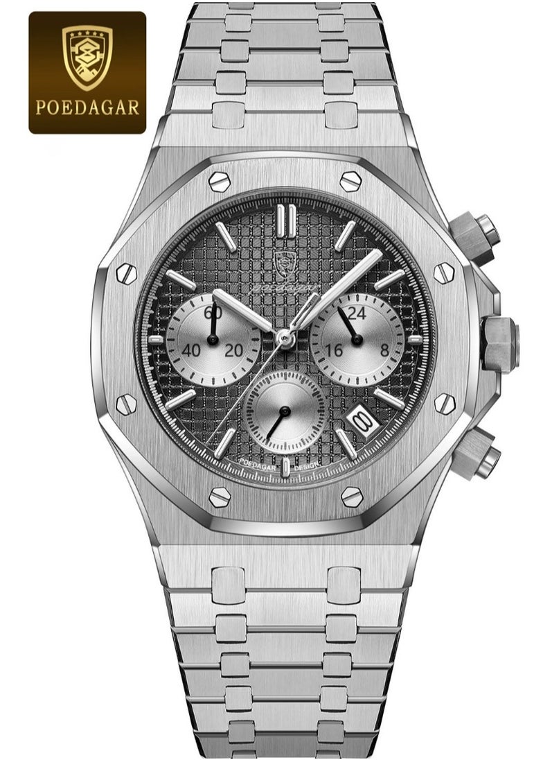 Man Watch Waterproof Luminous Men's Watch Quartz- 42mm