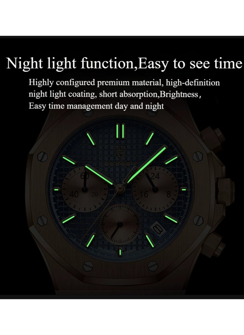 Man Watch Waterproof Luminous Men's Watch Quartz- 42mm