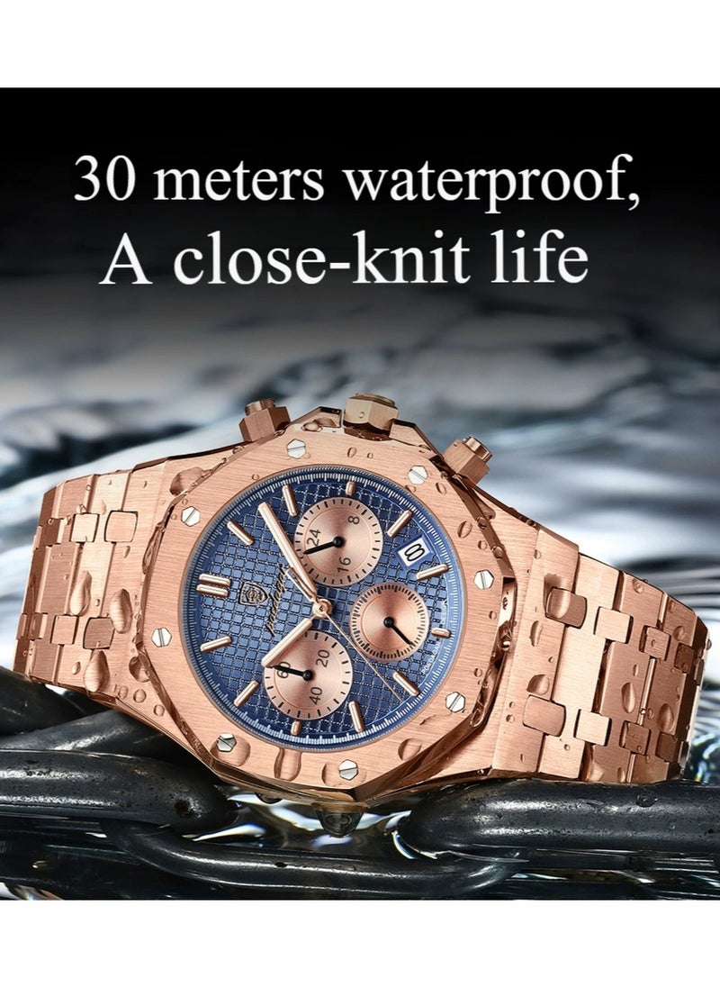 Man Watch Waterproof Luminous Men's Watch Quartz- 42mm