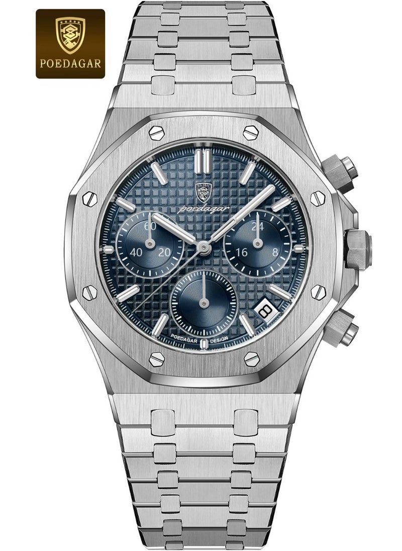 Man Watch Waterproof Luminous Men's Watch Quartz- 42mm