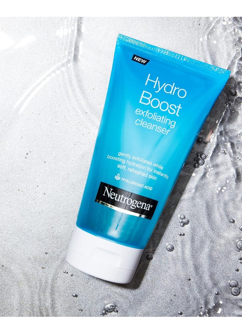 Hydro Boost Gentle Exfoliating Daily Facial Cleanser with Hyaluronic Acid, Clinically Proven to Increase Skin's Hydration Level, Non-Comedogenic Oil-, Soap- & Paraben-Free 5ounce