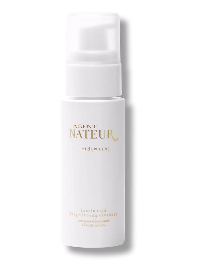 Agent Nateur - acid (wash) Natural Lactic Acid Skin Illuminating Cleanser | Vegan, Non-Toxic, Clean Skincare (1.7 fl oz | 50 mL)
