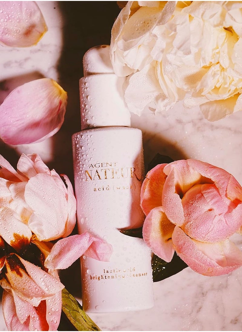 Agent Nateur - acid (wash) Natural Lactic Acid Skin Illuminating Cleanser | Vegan, Non-Toxic, Clean Skincare (1.7 fl oz | 50 mL)