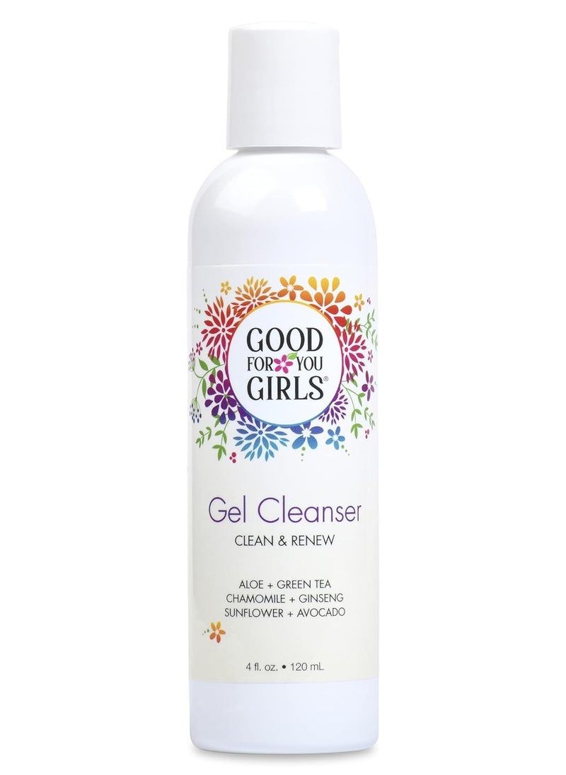Good For You Girls Gel Facial Cleanser, Natural with Aloe, Chamomile, Green Tea, Ginseng, Vitamin E, pH Balanced, Vegan, Gluten-Free, Kids, Preteens and Teens | 4 fl oz