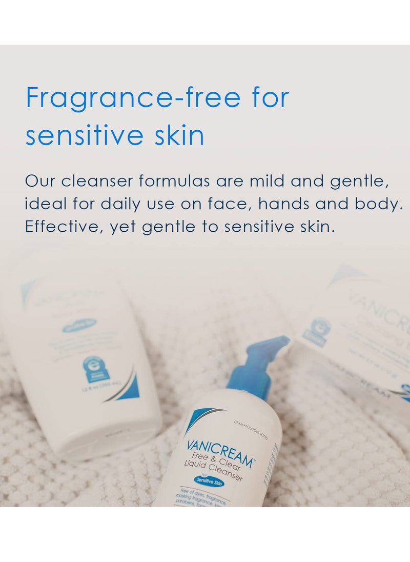 Vanicream Liquid Cleanser - 8 fl oz – Unscented, Gluten-Free Formula for Sensitive Skin (Pack of 2)