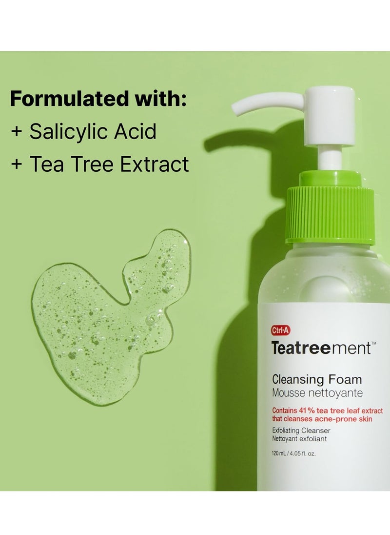 Dr.Jart+ Teatreement Cleansing Foam Face Wash for Oily Skin | Korean Skin Care, 4.05 Fl Oz