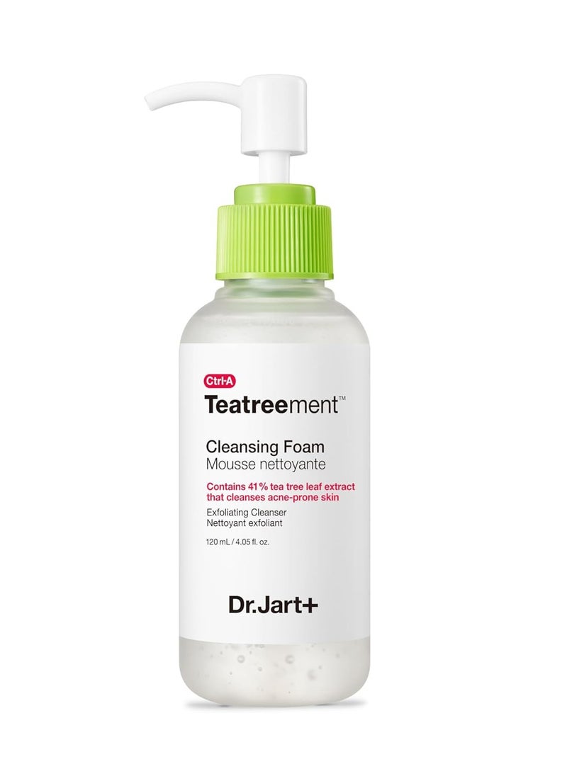Dr.Jart+ Teatreement Cleansing Foam Face Wash for Oily Skin | Korean Skin Care, 4.05 Fl Oz