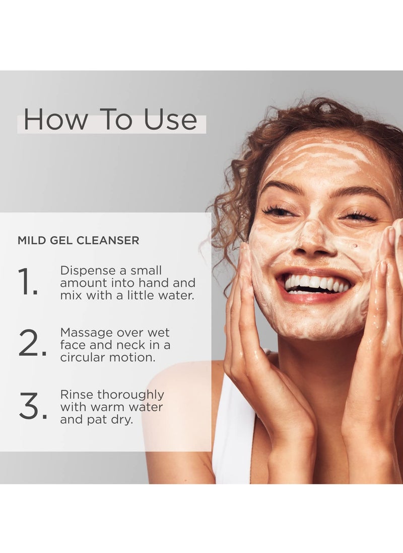 Glytone Mild Cream Cleanser with 3.4 Free Acid Value Glycolic Acid, Glycerin, Creamy for Dry Skin, Citrus Oil, Exfoliate and Moisturize, 6.7 oz