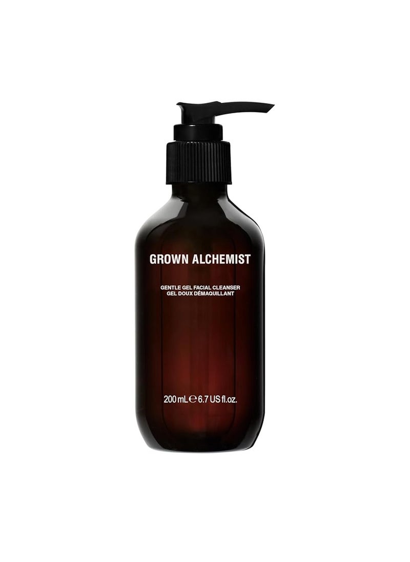 Grown Alchemist Gentle Gel Facial Cleanser (200ml) with Bergamot and Rosebud. Hydrating Exfoliating Face Wash with Willow Bark, a Salicylic Acid Alternative. Natural Facewash