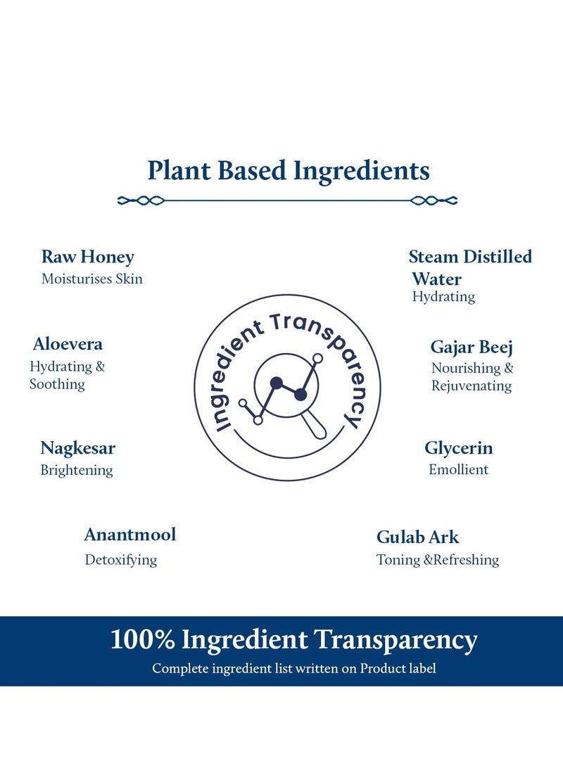 Blue Nectar Ayurvedic Honey and Aloevera Face Wash and Makeup Remover | Daily Facial Cleanser for Women and Men | All Skin Types (8 Herbs, 6.76 Fl Oz)