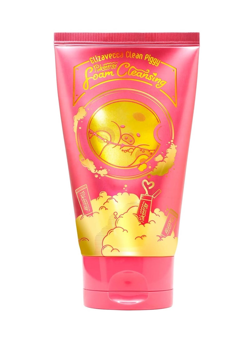 Elizavecca Clean Piggy Pink Energy Foam Cleansing 120ml/4.06 - Wash Off Face Wash/Wash off/Facial Cleanser for Oily Skin/Daily Face Wash review/Removes Make-Up