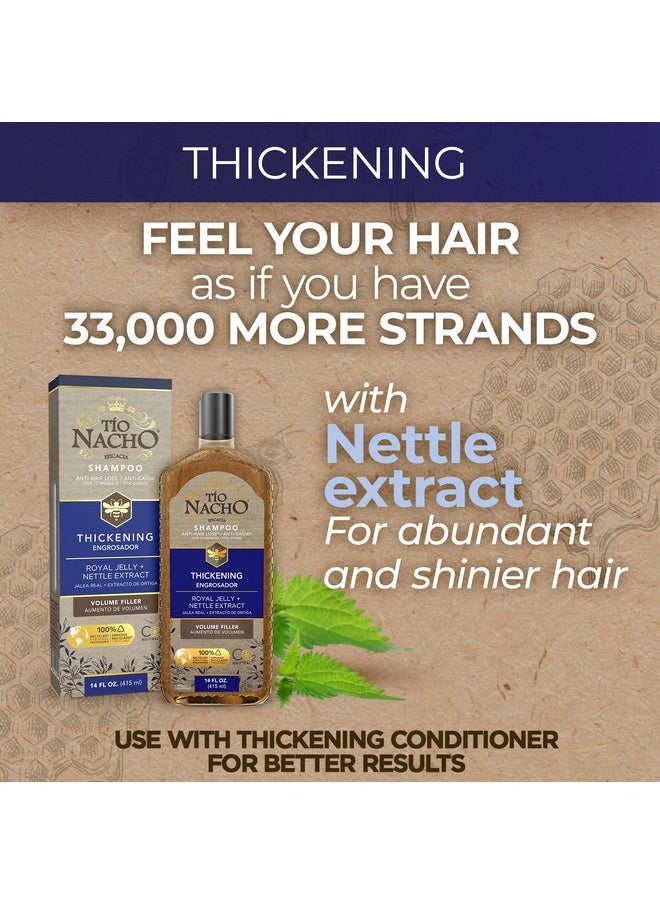Tio Nacho Family Hair Care Bundle: Royal Baby Hair and Body Shampoo, Mexican Herbs Shampoo, Anti Hair Loss Thickening Volume Filler Shampoo with Royal Jelly & Rosemary, 14 oz each