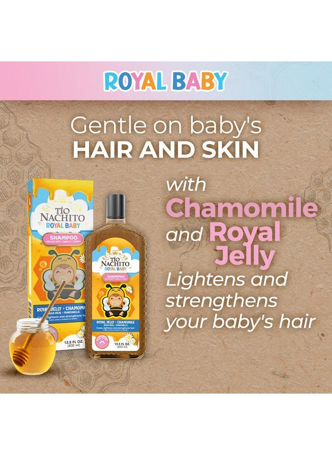 Tio Nacho Family Hair Care Bundle: Royal Baby Hair and Body Shampoo, Mexican Herbs Shampoo, Anti Hair Loss Thickening Volume Filler Shampoo with Royal Jelly & Rosemary, 14 oz each