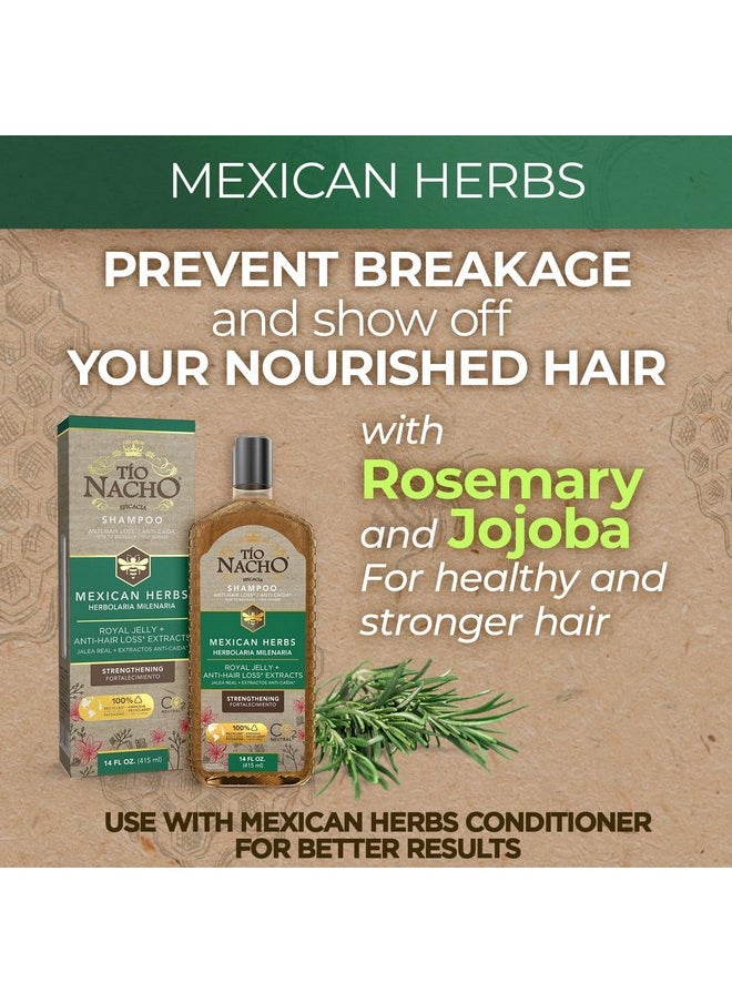 Tio Nacho Family Hair Care Bundle: Royal Baby Hair and Body Shampoo, Mexican Herbs Shampoo, Anti Hair Loss Thickening Volume Filler Shampoo with Royal Jelly & Rosemary, 14 oz each