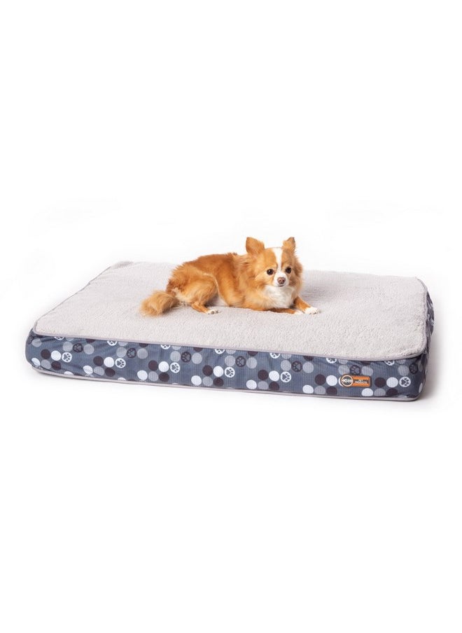 K&H Pet Products Superior Orthopedic Dog Bed Gray/Paw Small 27 X 36 X 4 Inches