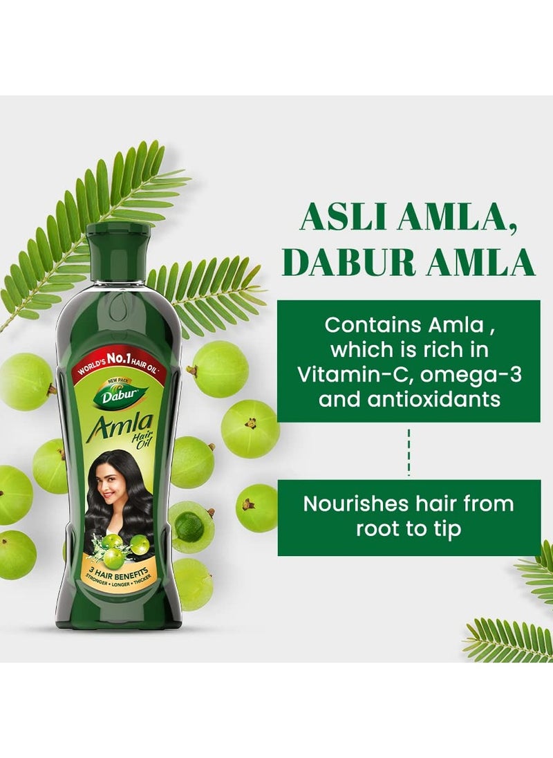 Dabur Amla Hair Oil - 550 ml For Strong Long and Thick hair Nourishes Scalp Controls Hair Fall Strengthens Hair and Promotes Hair Growth