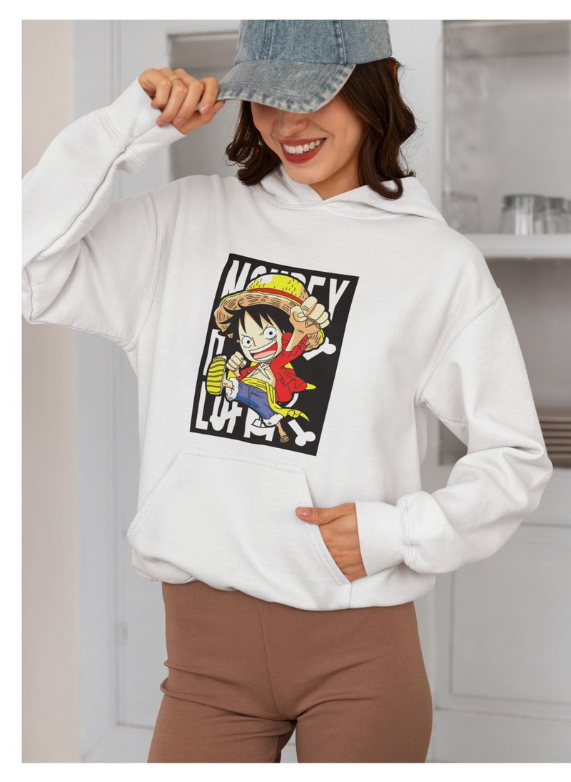 Monkey D.Luffy White Hoodie