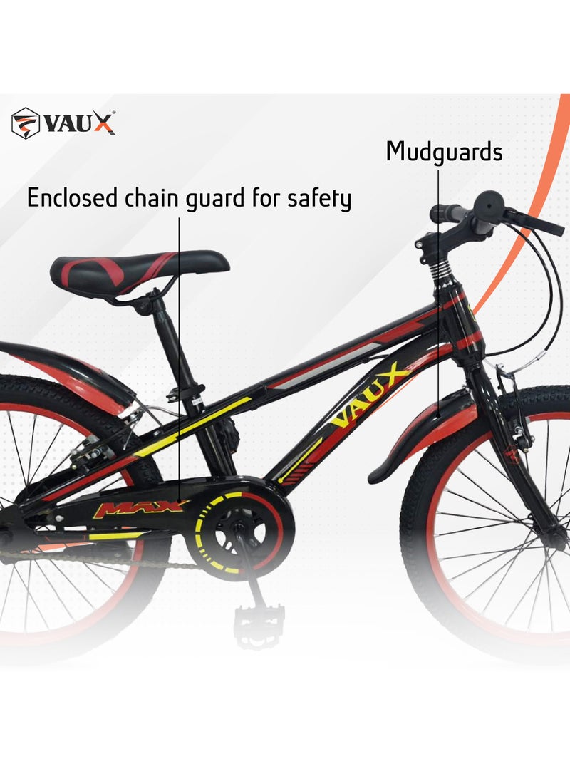 Max Mountain Bike || 20 Inch Wheel Size || For Kids || Adjustbale Seat ||Red