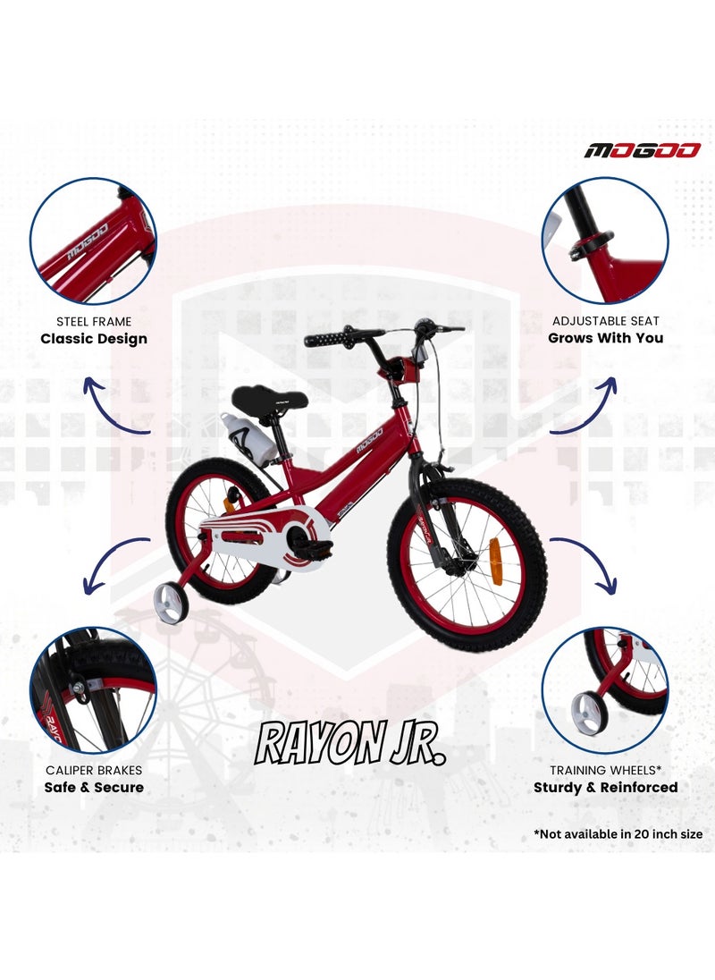 Mogoo - Rayon Junior 2.0 100% Assembled Kids Bicycle 20 Inch - Red