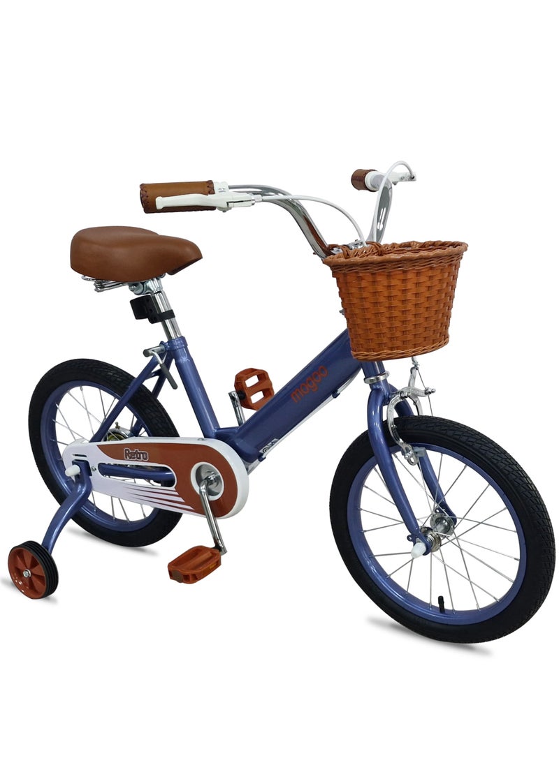 Mogoo - Retro Kids Bike 16 inch - Blue