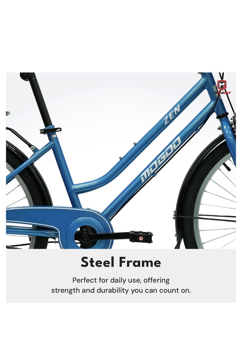 - Zen City Bike - 24 Inch - Light Blue