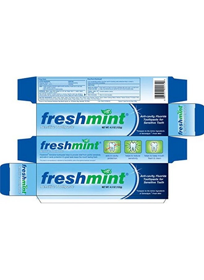 Fresh Mint Sensitive Fluoride Anti-Cavity Toothpaste For Sensitive Teeth 4.3 Ounces (122G)
