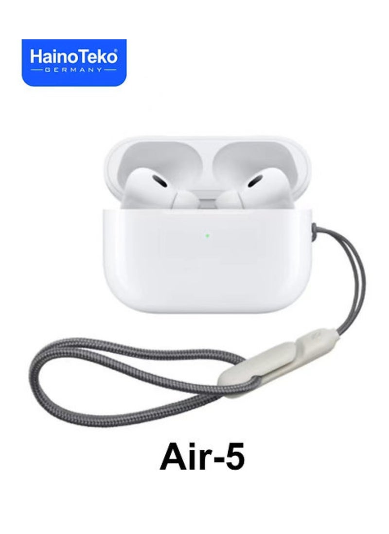 Haino Teko Germany Air 5 True Wireless ANC Earbuds – High Bass Sound, HD Mic, Touch Control, Charging Case, Compatible with Android & Tablets