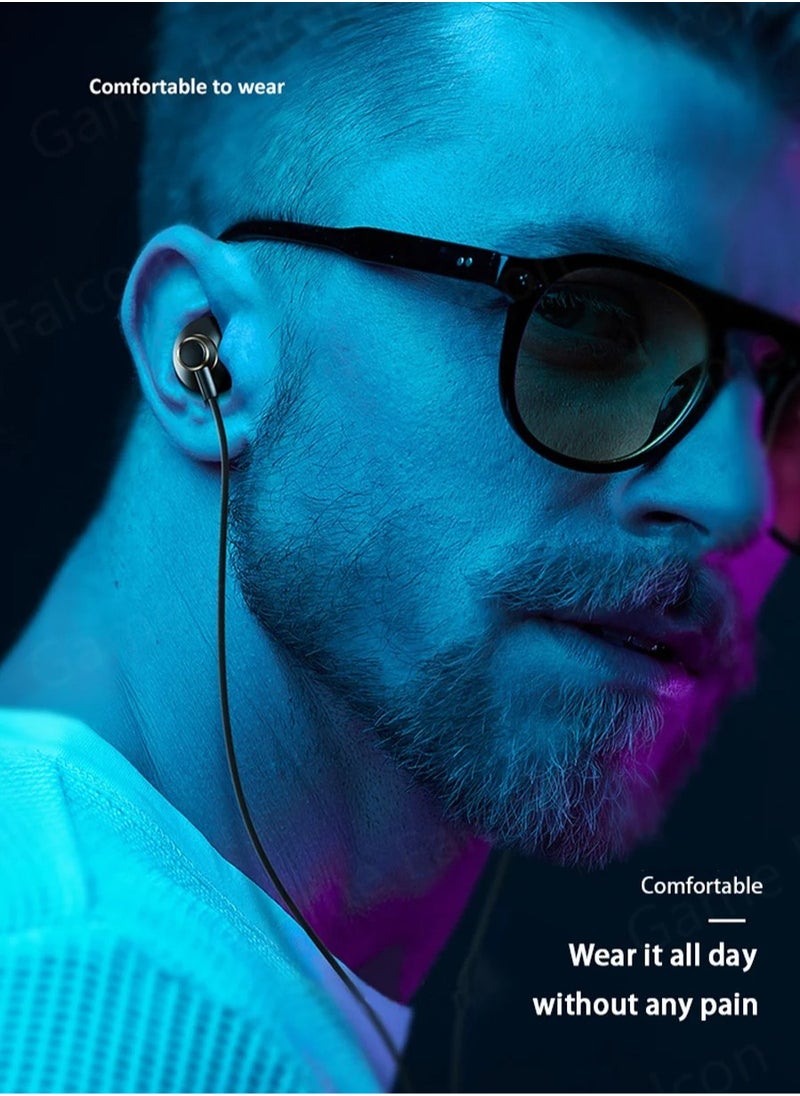 Wired Earbuds, Hifi Bass Stereo Game Headphones, Lightweight Universal Hand Free Wired Headsets, Durable Portable Clear Sound Earphones With Built In Mic, (1pc, 3.5mm Black)