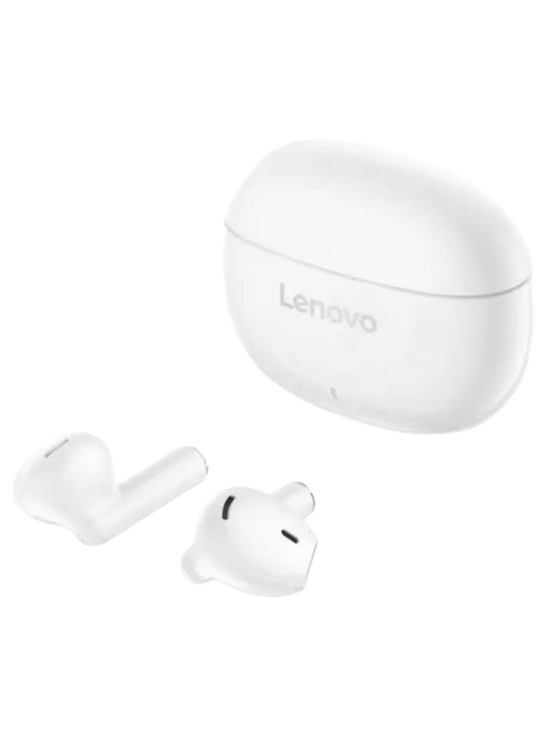 E310 True Wireless Stereo Earbuds, Bluetooth 5.3, 13mm Drivers, AI Call Noise Reduction, 20 Hours Playtime, USB-C Charging, Lightweight - White, with 1-Year Replacement Warranty White