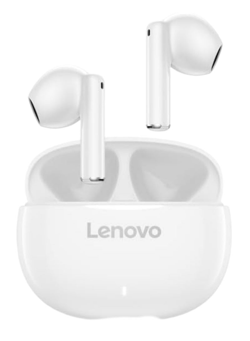 E310 True Wireless Stereo Earbuds, Bluetooth 5.3, 13mm Drivers, AI Call Noise Reduction, 20 Hours Playtime, USB-C Charging, Lightweight - White, with 1-Year Replacement Warranty White