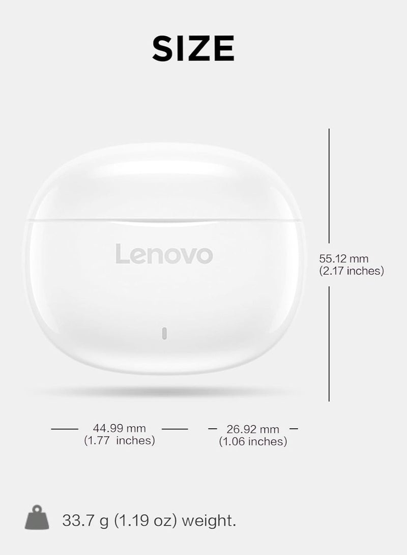 E310 True Wireless Stereo Earbuds, Bluetooth 5.3, 13mm Drivers, AI Call Noise Reduction, 20 Hours Playtime, USB-C Charging, Lightweight - White, with 1-Year Replacement Warranty White