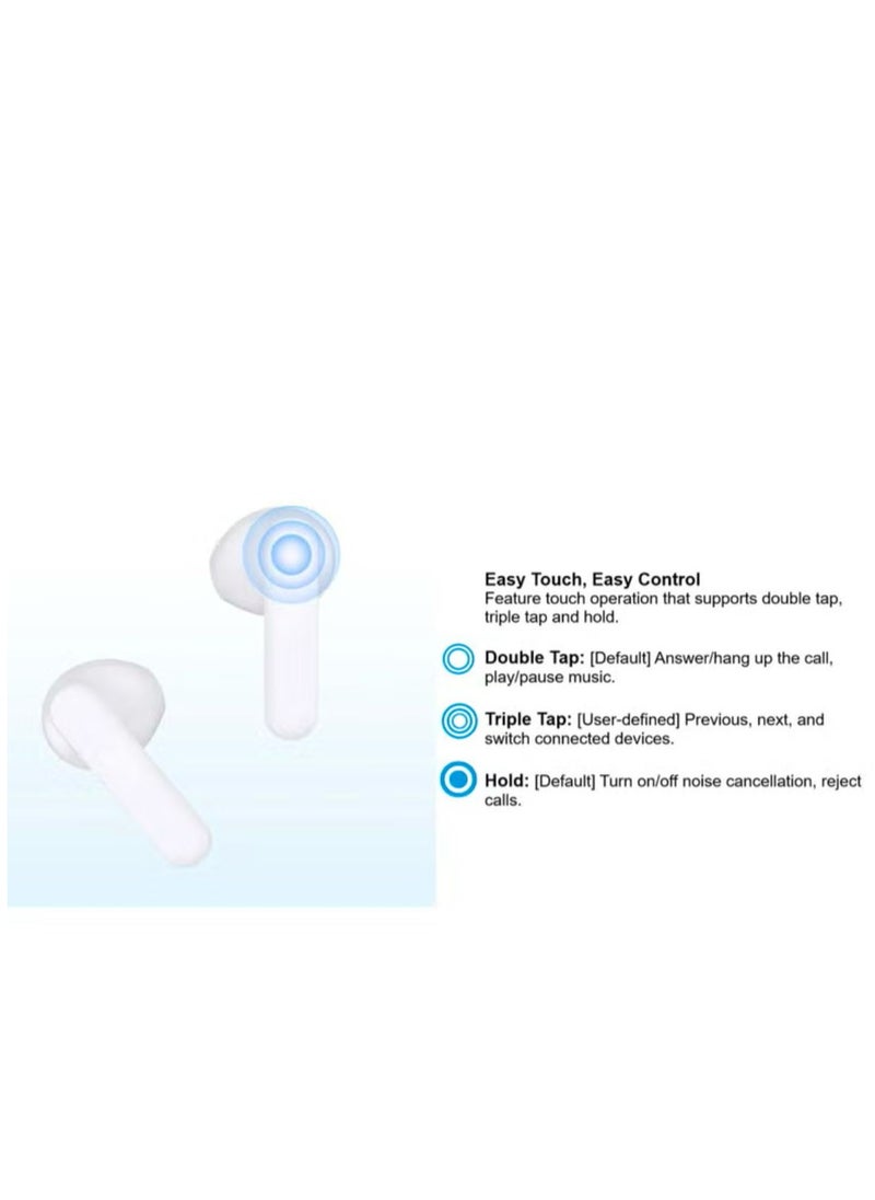 Honor Choice Earbuds S7 With Intelligent Active Noise Cancellation 2.0 , Hi-Res Audio White
