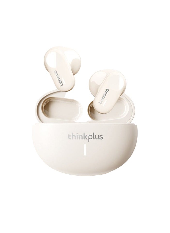 LP19 Bluetooth Earphones, Comfortable Lightweight Wireless Earbuds, HIFI Sound Quality In Ear Sports Headphones, Waterproof Music Headset With Dual HD Microphone, (1pc, Beige)