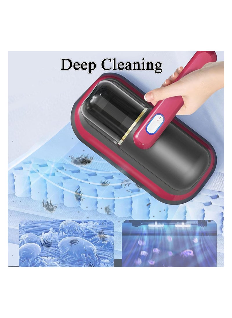 Compact Mattress Vacuum Cleaner | 100W Handheld Cordless with UV Light | 8000Pa Powerful Suction & 250ml Dust Collection