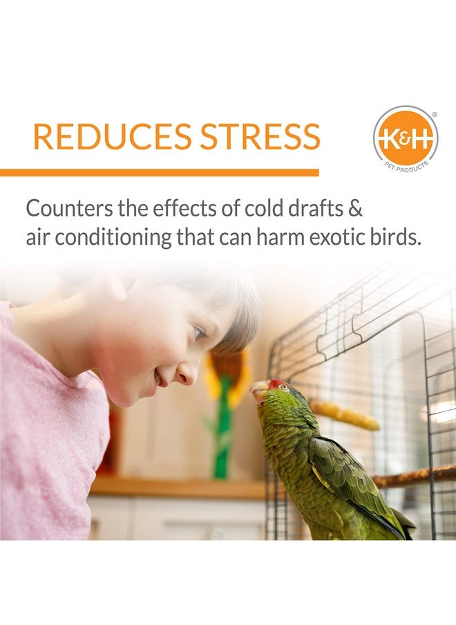 K&H Pet Products Snuggle-Up Bird Warmer, Caged Bird Heater for Medium/Large Exotic Birds Like Cockatoos, Macaws, African Grays, Bird Heater for Cage - Gray Large 4 X 7 Inches