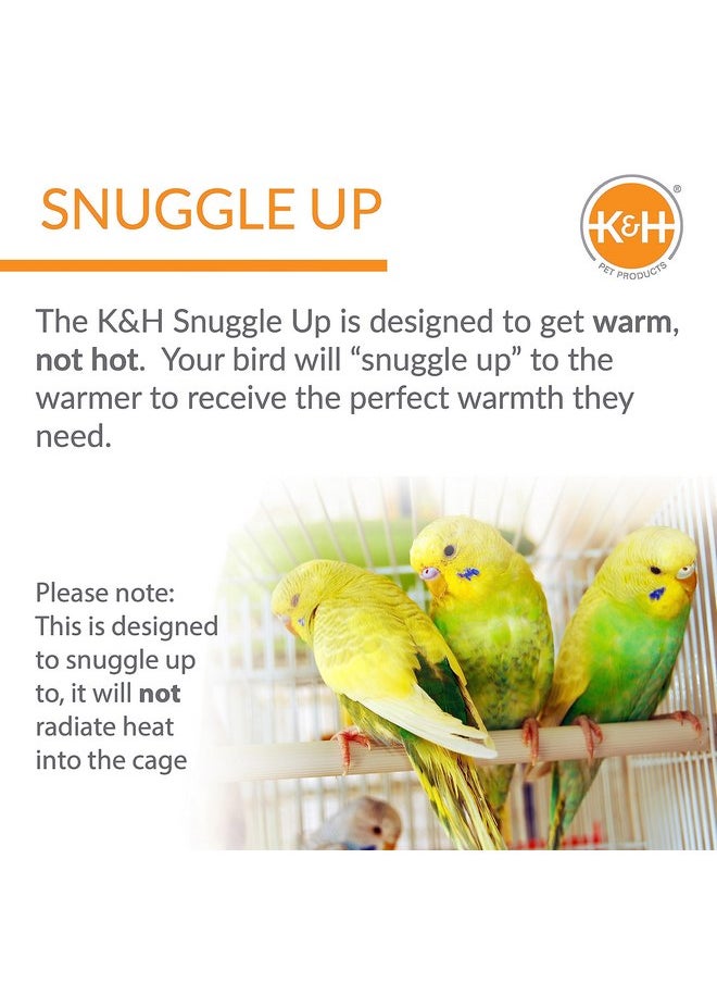 K&H Pet Products Snuggle-Up Bird Warmer, Caged Bird Heater for Medium/Large Exotic Birds Like Cockatoos, Macaws, African Grays, Bird Heater for Cage - Gray Large 4 X 7 Inches