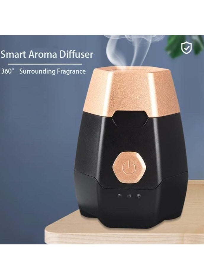 Well-Designed Aroma Diffuser, Portable Smart Electronic Incense Burner, Car Mini Aroma Diffuser, Safe and Intimate Fragrance Device for Home, Office, or Car – Black, Compact & Stylish Aroma Therapy Solution.