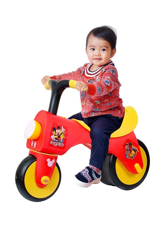 Mickey Mouse Ride On Toys for Kids, Baby Ride on Scooter, Gift for Girls & Boys, Balance Bike Anti Skid No Pedal, Toddler Bicycle , 3 years-5 years, Red