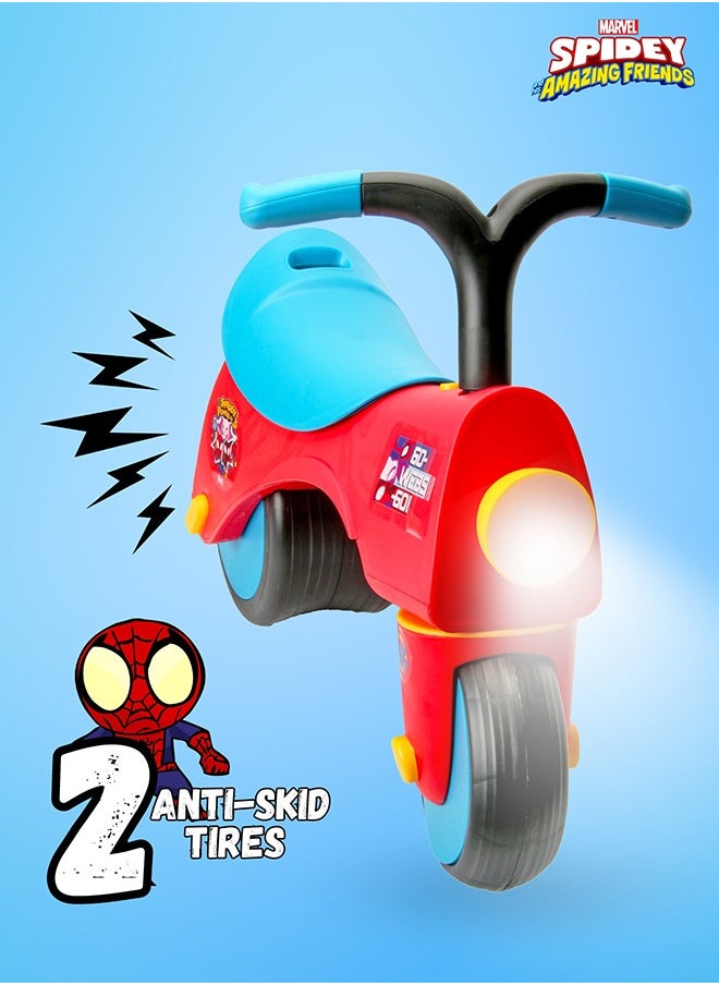 Spiderman Ride On Toys for Kids, Baby Ride on Scooter, Gift for Girls & Boys, Balance Bike Anti Skid No Pedal, Toddler Bicycle , 3 years-5 years, Red