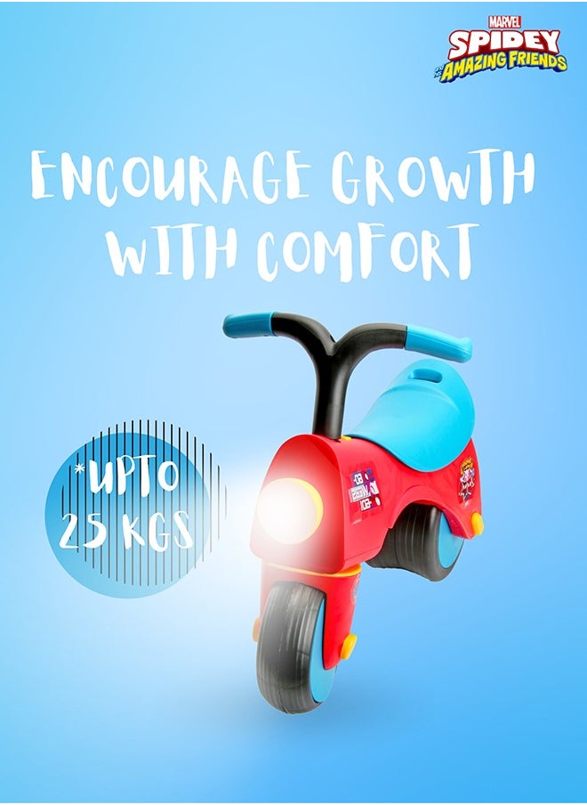 Spiderman Ride On Toys for Kids, Baby Ride on Scooter, Gift for Girls & Boys, Balance Bike Anti Skid No Pedal, Toddler Bicycle , 3 years-5 years, Red