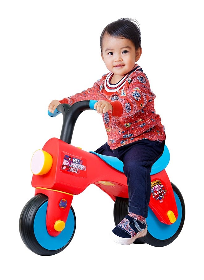 Spiderman Ride On Toys for Kids, Baby Ride on Scooter, Gift for Girls & Boys, Balance Bike Anti Skid No Pedal, Toddler Bicycle , 3 years-5 years, Red