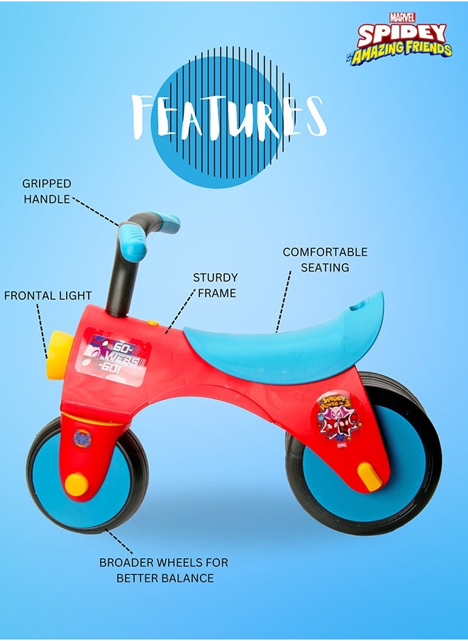 Spiderman Ride On Toys for Kids, Baby Ride on Scooter, Gift for Girls & Boys, Balance Bike Anti Skid No Pedal, Toddler Bicycle , 3 years-5 years, Red