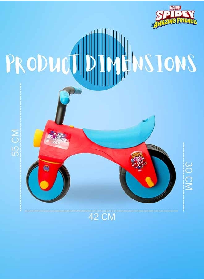Spiderman Ride On Toys for Kids, Baby Ride on Scooter, Gift for Girls & Boys, Balance Bike Anti Skid No Pedal, Toddler Bicycle , 3 years-5 years, Red