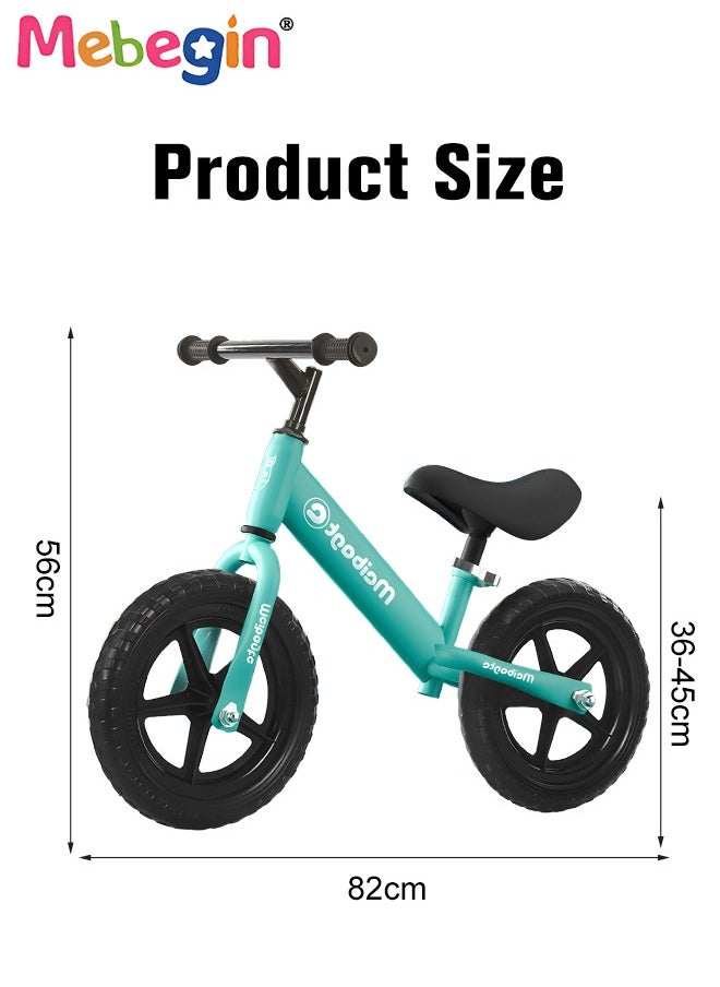 10-inch Kids Balance Bike, Lightweight Push Bike with Adjustable Handlebar and Soft Seat, Sturdy No Pedal Bike, Early Learning Interactive Push Bicycle, Toddler Training Bike, Ideal First Bike for Y