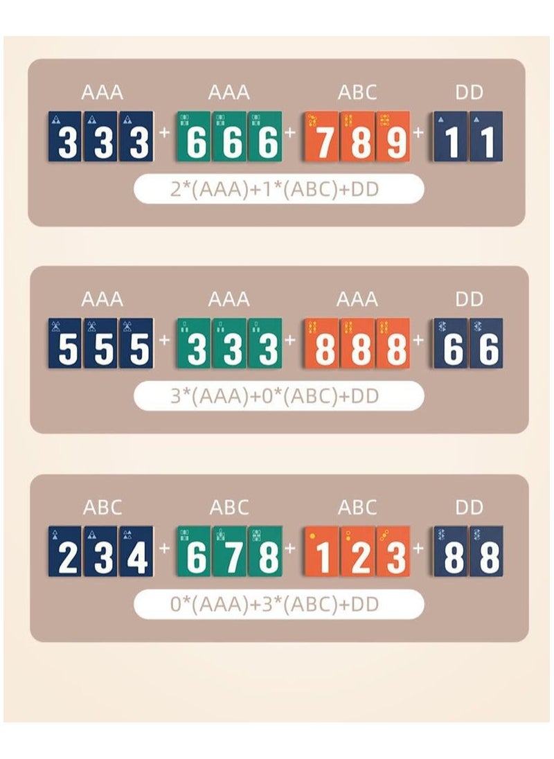 Intelligence and thinking training for children aged 6 and above, interactive math board games with toys for parent-child families, and focused on digital mahjong.45 * 45 * 8.3cm.
