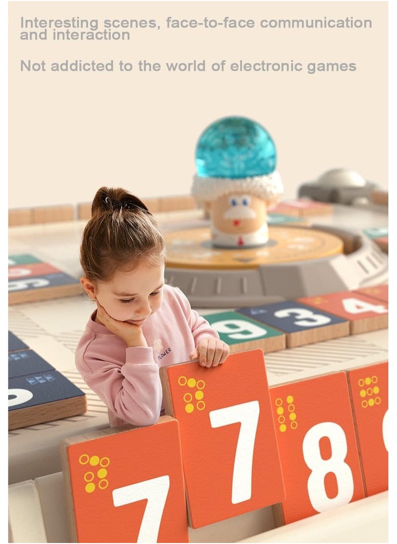 Intelligence and thinking training for children aged 6 and above, interactive math board games with toys for parent-child families, and focused on digital mahjong.45 * 45 * 8.3cm.