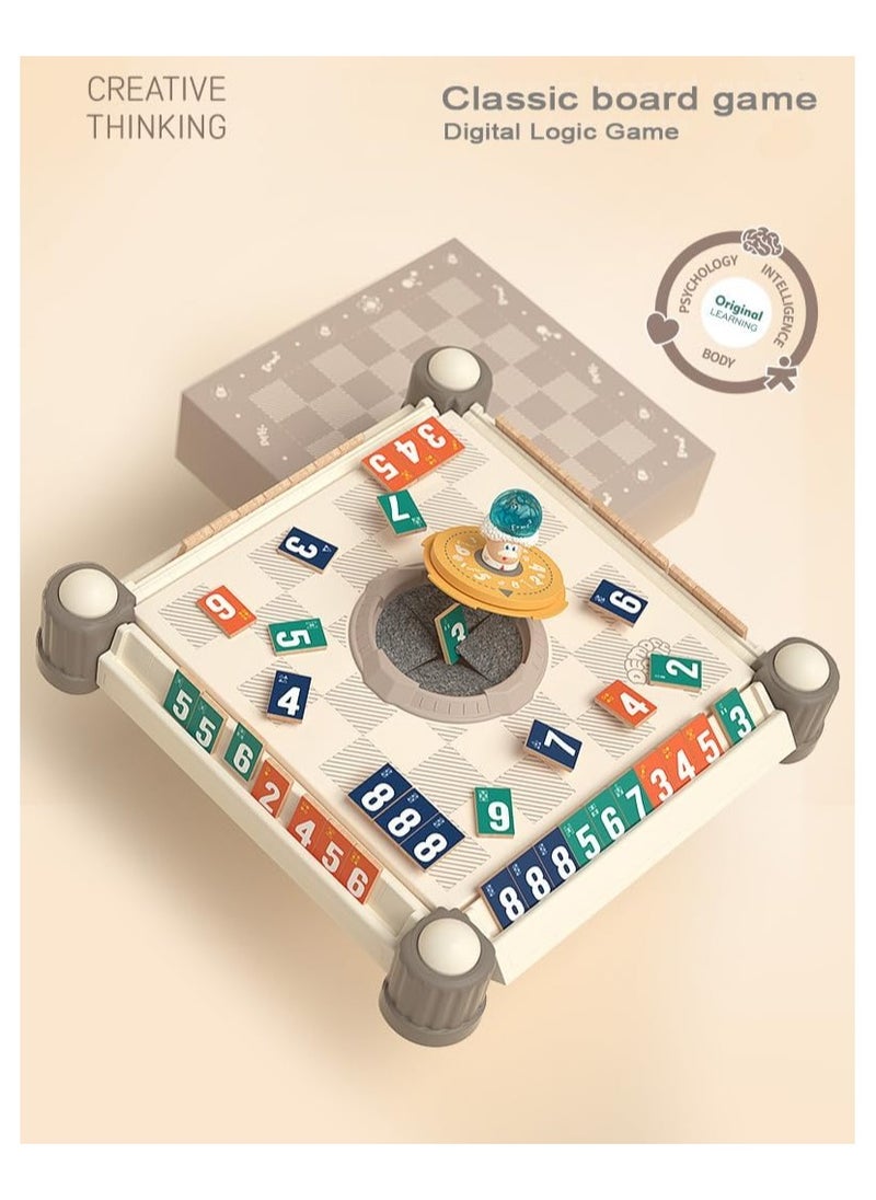 Intelligence and thinking training for children aged 6 and above, interactive math board games with toys for parent-child families, and focused on digital mahjong.45 * 45 * 8.3cm.