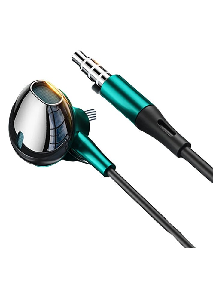 Wired Earbuds, Hifi Bass Stereo Game Headphones, Lightweight Universal Hand Free Wired Headsets, Durable Portable Clear Sound Earphones With Built In Mic, (1pc, 3.5mm Green)