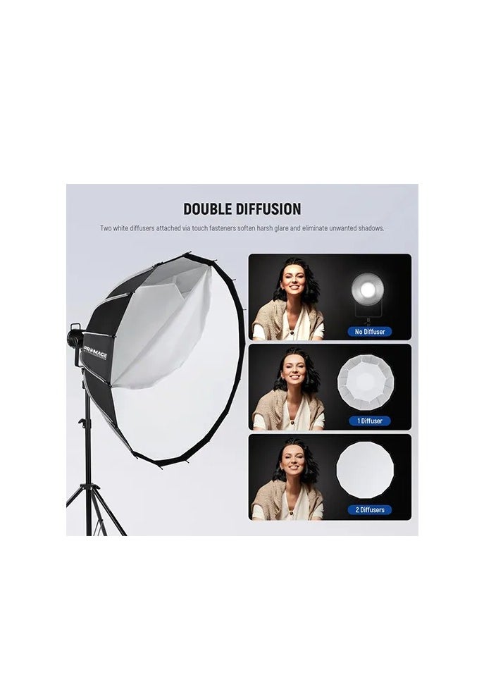 PROMAGE PM-USG26 65cm Quick Folding Umbrella Softbox With Grid
